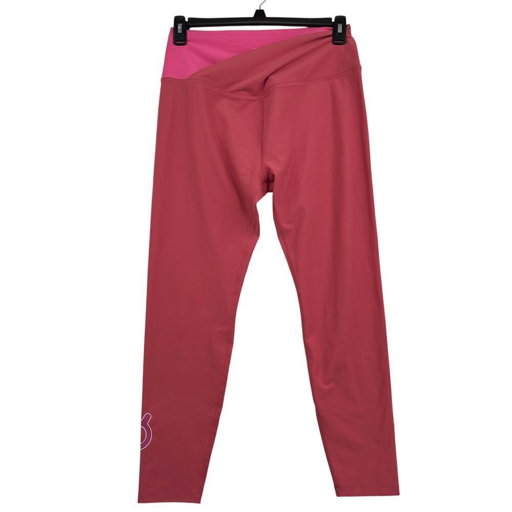 Peloton High Rise Ankle Leggings Size XL Pink Cross‎ Over Waist Athletic Pant